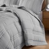 NicBex 3 Pcs Gauze Comforter Set Crinkle Texture Design Bedding Set, Reversible Bedding Comforter Sets, 1 Quilt, 2 Pillow Shams, Machine Washable - 4 of 4