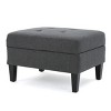 Contemporary Tufted Storage Ottoman Bench with Soft-Close Hinges for Living Room Organization -3irtyhousy - 2 of 4