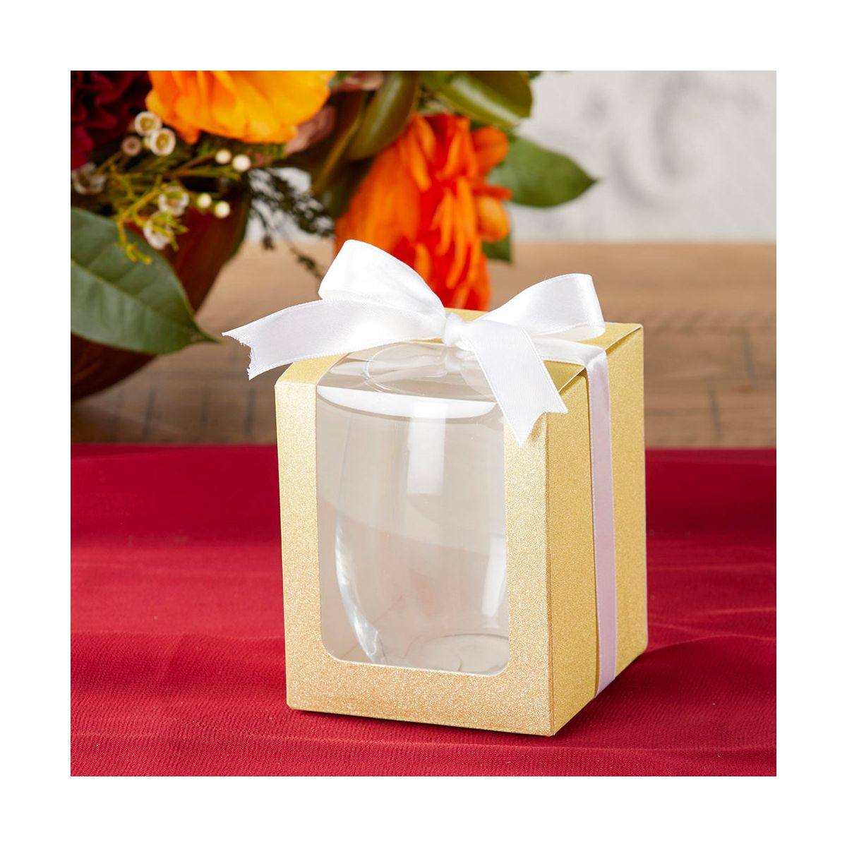 Kate Aspen 9 and 15 oz. Glassware Gift Box with Ribbon - thumbnail 2