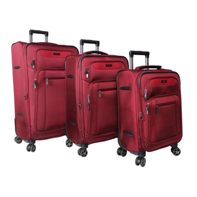 Dejuno Executive 3-piece Spinner Luggage Set With Usb Port - Burgundy ...