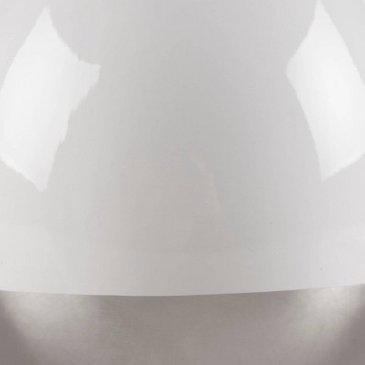 Liora 19" White and Silver Ceramic Table Lamp Set