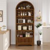72" Tall Arched Pantry Cabinet with Drawer, 5-Tier Kitchen Pantry Cabinet, Wooden Storage Cabinet for Dining Room, Kitchen, Living Room - 3 of 4