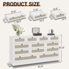 GustoWave Solid Wood Dresser with 12 Rattan Drawers, Farmhouse 61" Chest of Drawers for Bedroom, Heavyweight Anti-tipping - 3 of 4