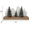 Christmas Decorations for Home Led Lighted Christmas Tree Decor with Timer Wooden Merry Christmas Sign - 3 of 4