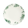 Trendables 80 Piece Plastic Disposable Plate Set 40" x 8" and 40 x 10" Green and Ivory Verdure Christmas Plate-Serves 40 - 4 of 4
