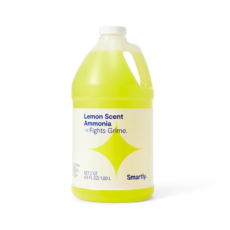 Lemon Scented Ammonia - 64 fl oz - Smartly&#8482;, 1 of 4
