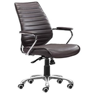 Zuo Enterprise Low Back Office Chair Espresso - 1 of 4