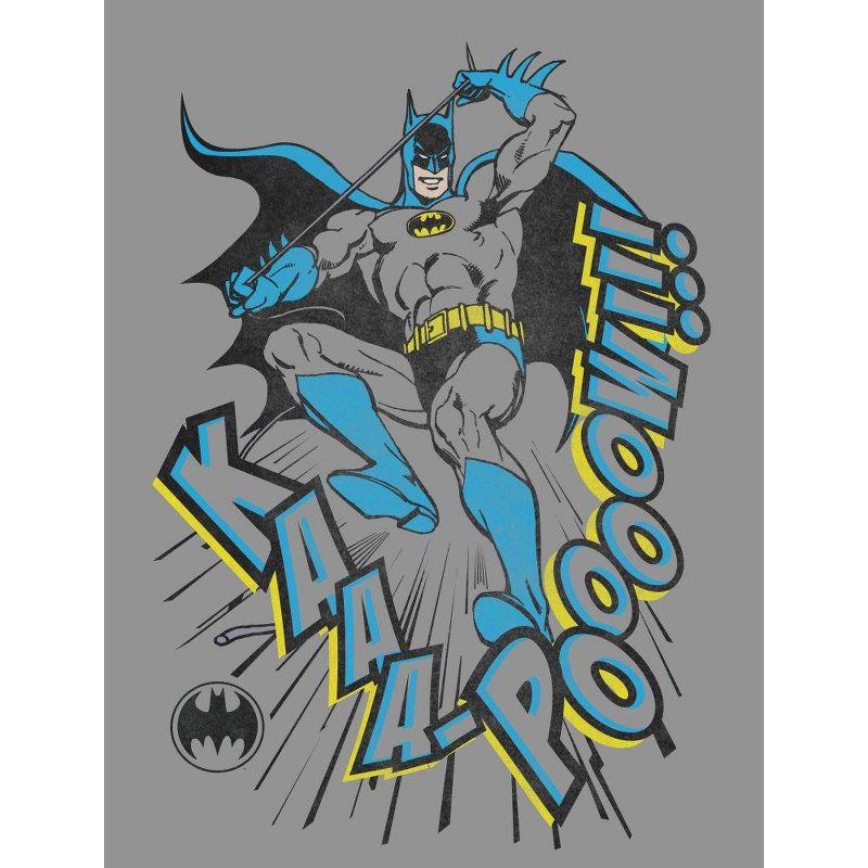 Batman Kaaapoooow Landing Boy's Heather Grey T-shirt, 2 of 3