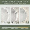 32 Inch Round Backlit Bathroom Mirror, Led Round Mirror with Lighting Strip, Waterproof Led Strip with Adjustable 3-Color and Dimmable Lighting - 4 of 4