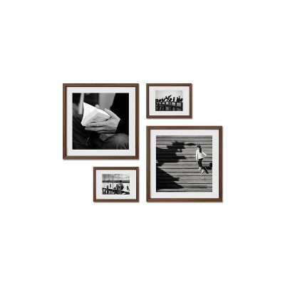 Haus and Hues Harrow Gallery Wall Frame Set with Real Glass and Mat