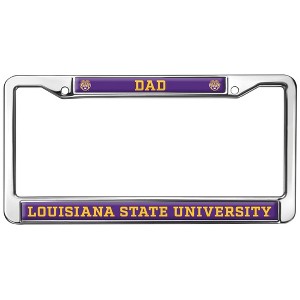 LSU Dad Full Size Standard License Plate Metal Frame - 1 of 4