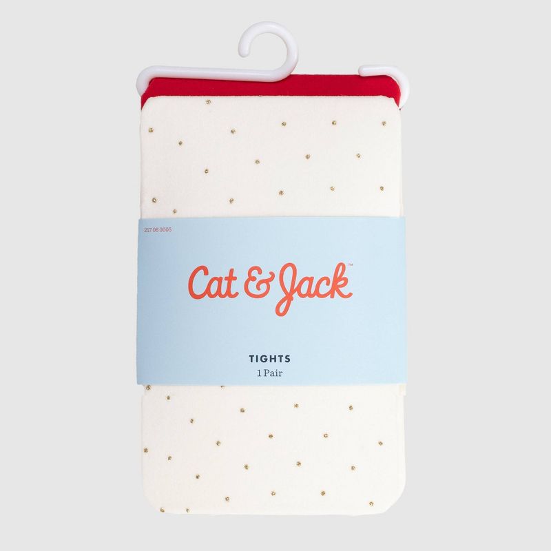 Toddler Girls' 2pk Polka Dots Tights - Cat & Jack™, 2 of 3