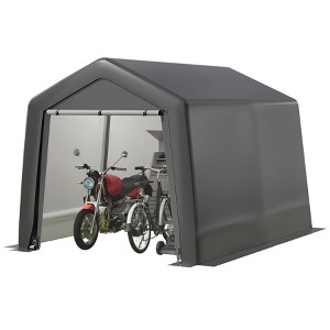 Portable Shed,Outdoor Storage Shelter,Heavy Duty Waterproof Storage Tent Sheds with Roll-up Zipper Door for Motorcycle,Bike,Garden Tools - 1 of 4