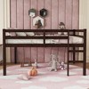 KTMBDW 44.3'' Tall Junior Low Loft Bed with Stairs, Wood Loft Bed Twin/Full Size for Adults, Kids and Young Teens, Wood Slat Support - 2 of 4