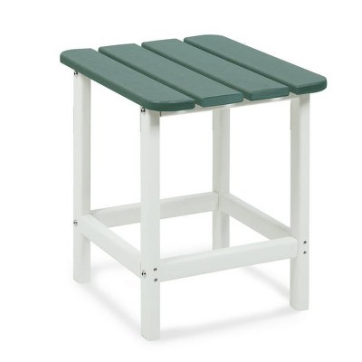 Aoodor Outdoor Side Table, Square Adirondack Patio End Table for Patio, Pool, Porch