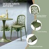 WestinTrends Playa 5-Piece Outdoor Indoor Metal Patio Dining Table Set With Stackable Polypropylene Patio Side Chairs - 3 of 4