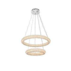 Elegant Lighting Bowen 2 - Light Chandelier in  Chrome - 1 of 1