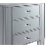 Breighton Home Gold Coast 3 Drawer Mirrored End Table: Storage, Faux Crystal Knobs - 4 of 4