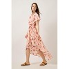 WEST K Women's Georgette Faux Wrap High-Low Midi Dress - 3 of 4
