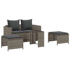 vidaXL Garden Sofa Set Grey, Dark Grey - 1 of 1