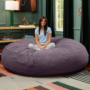 Jaxx 6 Foot Cocoon - 2-in-1 Convertible Bean Bag Bed & Large Bean Bag Chair for Adults, Premium Lush Velvet - 1 of 4