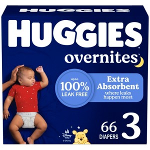 Huggies Overnites Nighttime Baby Diapers – (Select Size and Count) - 1 of 4