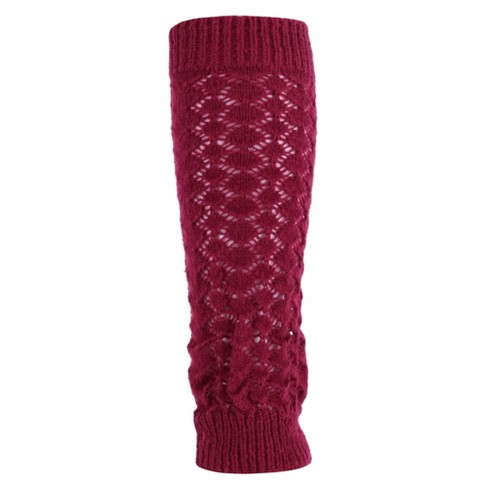 Soft Pink & Dark Brown Aztec Jacquard Knit Print - Leggings at   Women's Clothing store: Leg Warmers