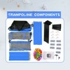 55'' Toddlers Trampoline with Safety Enclosure Net and Balls, Indoor Outdoor Mini Trampoline for Kids - 3 of 4