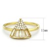 Slickblue Clear CZ IP Gold Stainless Steel Ring - April Birthstone Jewelry for Women - Stylish Design - Size 5-10 - 3 of 4