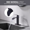 WOWOW Single Handle Waterfall Bathroom Faucet with Deckplate - 4 of 4