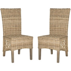 Sumatra 19" H Rattan Side Chair (Set of 2) - FOX1601 - Natural - Safavieh Couture - 1 of 4