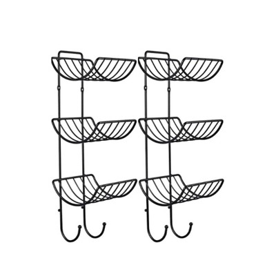 Apex Vanguards 2-Pack Wall Mounted Towel Organizer Rack
