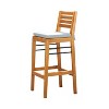 Solhome Carlton Honey Patio Wood Counter-Height Bar Chair - 2 of 4