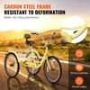 VEVOR Adult Tricycles Bike, 20 Inch Three-Wheeled Bicycles, 3 Wheel Bikes Trikes, Carbon Steel Cruiser Bike with Basket & Adjustable Seat - 4 of 4