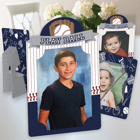 Big Dot of Happiness Batter Up - Baseball - Baby Shower or Birthday Party 4x6 Picture Display - Paper Photo Frames - Set of 12