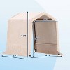 GustoWave 6x8FT Outdoor Portable Storage Shed with Roll-Up Door for Motorcycle, Garden and Tools - 2 of 4