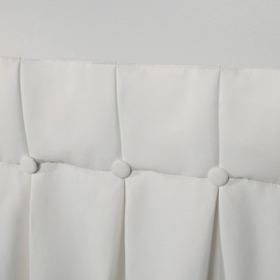 96" Length Taupe Polyester Blackout Pleated Window Curtain Panel