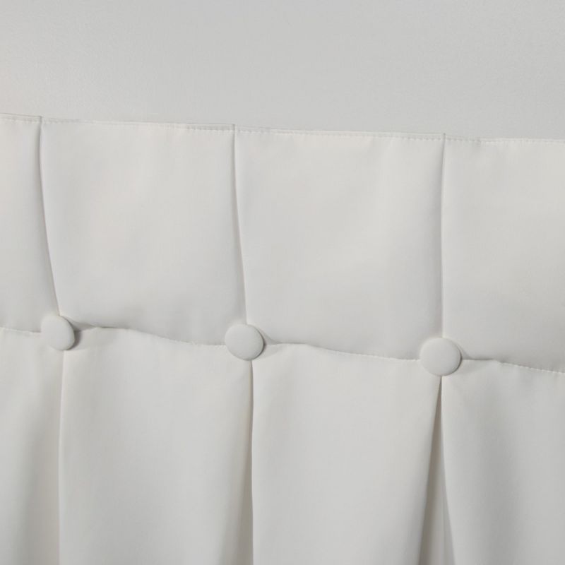 Sateen Woven Blackout Button Top Window Curtain Panel Pair -Exclusive Home, 4 of 11