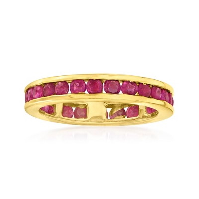Ross-Simons 1.60 ct. t.w. Ruby Eternity Band in 14kt Yellow Gold