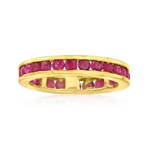 Ross-Simons 1.60 ct. t.w. Ruby Eternity Band in 14kt Yellow Gold - 1 of 4