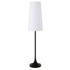 Hudson and Canal 60" Tall Floor Lamp with Fabric Shade Blackened Bronze/White: Contemporary Elegance, UL Listed - 2 of 4