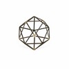 HomeRoots 6" Brown and Gold Metal Hand Painted Geometric Orb Tabletop Sculpture - 4 of 4