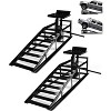 Heavy-Duty Hydraulic Car Ramps 5T Capacity - Adjustable 9.3-14 Inch Height for Cars, SUVs, and Light Trucks - 2 of 4