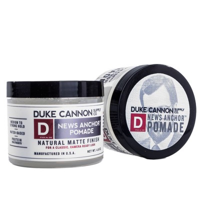 Duke Cannon News Anchor Medium to Strong Hold Natural Matte Finish Pomade - 4.6oz