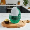 Unique Bargains Solid Color Disposable Baking Cups Aluminum Foil Greaseproof Paper 1.97"x1.18" 100 Pcs - 2 of 4