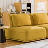 HOMES: Inside + Out Povoa Modern Modular Armless Chair Chenille with Extendable Backrest Yellow - 2 of 4
