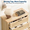 4 Drawer Dresser for Bedroom, 35''H Wooden Chest of Drawers, Fluted Clothes Storage Organizer, Dresser Narrow Nightstand for Bedroom - 4 of 4