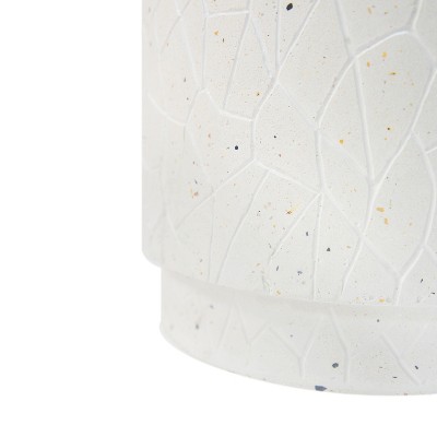 White Terrazzo Concrete Cylindrical Outdoor Side Table