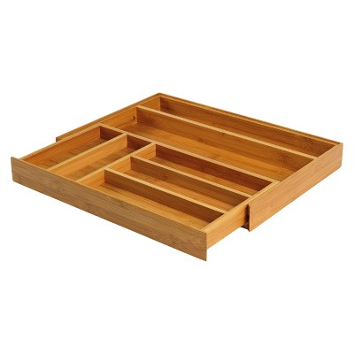 Photo 1 of Bamboo Expandable Flatware Drawer Organizer - Threshold, Minor Split in Wood