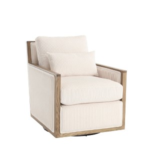 NicBex Corduroy Swivel Barrel Accent Chair,Upholstered Swivel Living Room Chairs with High Backrest,Cozy Armchair,Accent Chairs for Living Room - 1 of 4